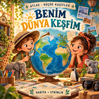 Benim Dünya Keşfim – Çocuklar İçin Coğrafya Etkinlik Kitabı | Türkçe ve İngilizce PDF