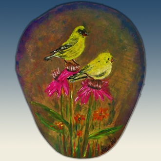 Kuş, Ceviz Ağacı Üzerine Yağlı Boya