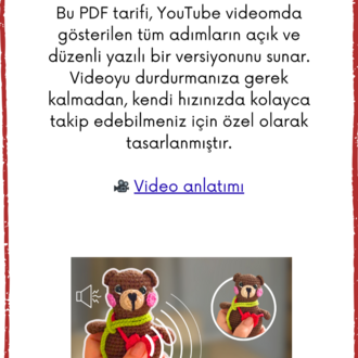 Amigurumi Çıt çıtlı Stres Oyuncağı Ayıcık Tarifi (PDF) | Crochet Pattern (Digital Download)
