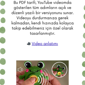 Amigurumi Çıt çıtlı Stres Oyuncağı Kurbağa Tarifi (PDF) | Crochet Pattern (Digital Download)