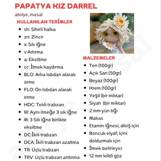 Papatya Kız – Tarif ve Hikaye Bir Arada PDF | Daisy Girl – Crochet Pattern & Story
