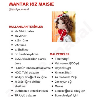 Mantar Kız Maisie PDF Yazılı Tarif Dosyası | Mushroom Girl Maisie Crochet Download