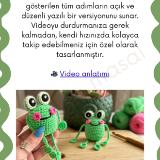 Hareketli Amigurumi Kurbağa