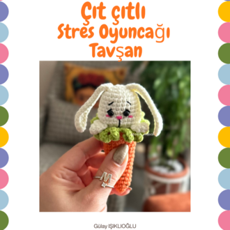 Amigurumi Çıt Çıtlı Stres Oyuncağı Tavşan Tarifi