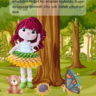 Ayçiçek Kız – Tarif ve Hikaye Bir Arada PDF | Sunflower Girl – Crochet Pattern & Story