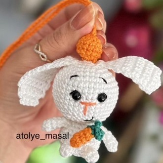 Araba Süsü Sevimli Tavşan PDF Tarifi | Cute Bunny Car Charm Pattern (Digital Download)