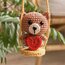 Amigurumi Ayı Araba Süsü PDF Tarifi | Teddy Bear Car Charm Crochet Pattern (Digital Download)