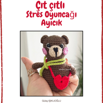 Amigurumi Çıt çıtlı Stres Oyuncağı Ayıcık Tarifi (PDF) | Crochet Pattern (Digital Download)