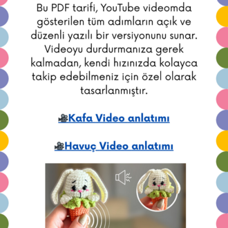 Amigurumi Çıt Çıtlı Stres Oyuncağı Tavşan Tarifi