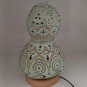 Dekoratif su kabağı lambası