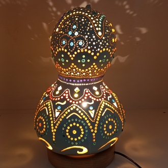 Dekoratif su kabağı lambası