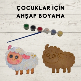 Ahşap Kuzu Boyama
