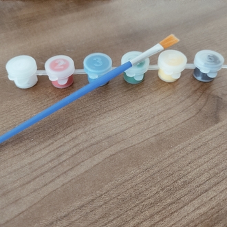 3 ml 6'lı boya ve fırça seti