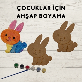Ahşap Tavşan Boyama