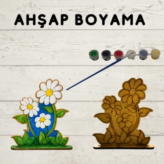 Ahşap Çiçek Boyama