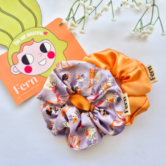 Scrunchie/Lastikli Toka 2'li Set Cats - Large