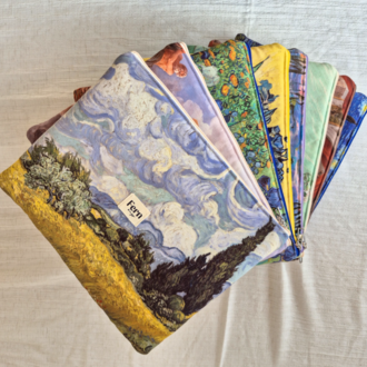 Fermuarlı Tablet/Kitap/Laptop/Macbook/ Kılıfı Sanat Serisi Monet Winter