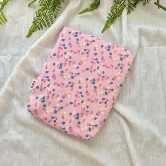 Kitap/Tablet(10"/11") Kılıfı Pembe Çilekler