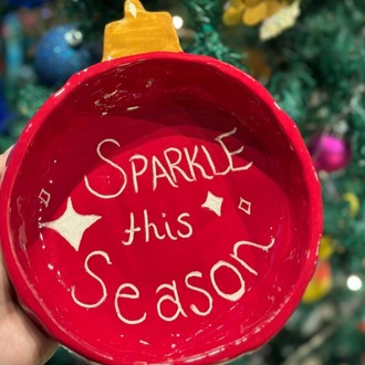 Yılbaşı Konseptli El Yapımı Kase – “Sparkle This Season” | Atölye Gypsy