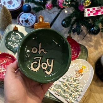 Yılbaşı Konseptli El Yapımı Mini Kase | “Oh Joy” | Atölye Gypsy
