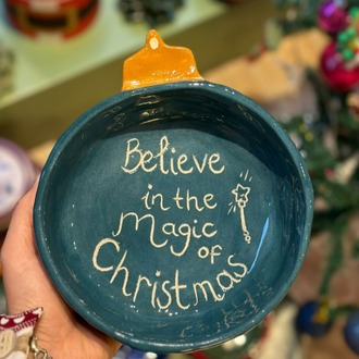 Yılbaşı Konseptli El Yapımı Kase – “Believe in the Magic of Christmas” | Atölye Gypsy