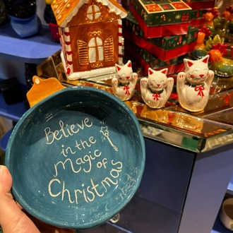 Yılbaşı Konseptli El Yapımı Kase – “Believe in the Magic of Christmas” | Atölye Gypsy