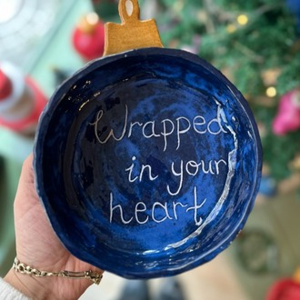 Yılbaşı Konseptli El Yapımı Kase | “Wrapped in Your Heart” | Atölye Gypsy