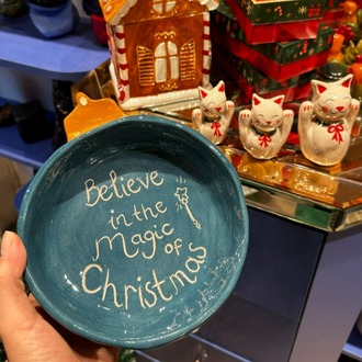 Yılbaşı Konseptli El Yapımı Kase – “Believe in the Magic of Christmas” | Atölye Gypsy
