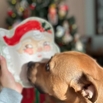El Yapımı Seramik Noel Baba Tabak – Vintage Christmas Koleksiyonu | Atölye Gypsy