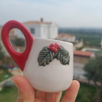 Kokina Figürlü Türk Kahvesi Fincan ve Tabağı - 100 ml