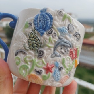 Deniz Canlıları Figürlü Kupa - 200 ml