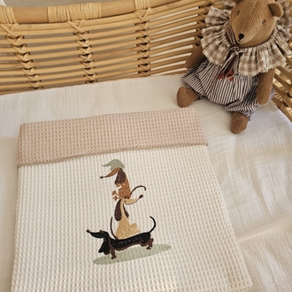 Little Friends Çift Renk Waffle Battaniye