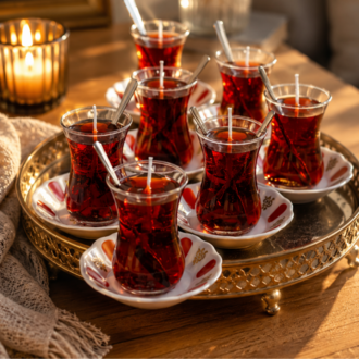 Tea Time Dekoratif Mum Seti