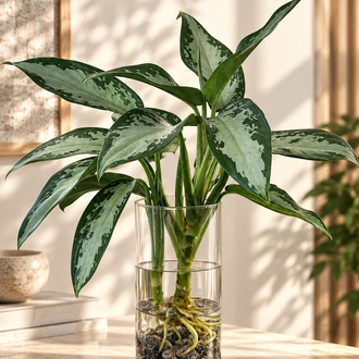 Premium | Aglaonema Silver Queen (Çin Herdemyeşili)