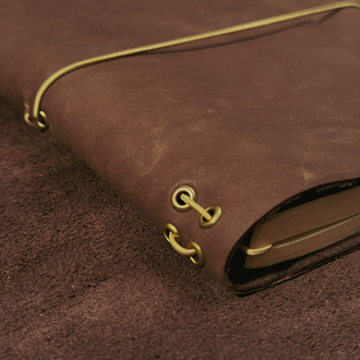 ATRA FOLIA 02 — CENERE | A5 Hakiki Deri Journal Kılıfı
