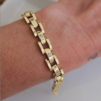 Özel Seri Kordon Model Taşlı 14K Bileklik
