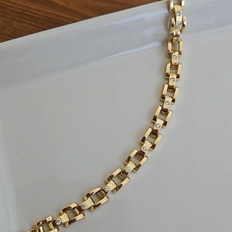 Özel Seri Kordon Model Taşlı 14K Bileklik