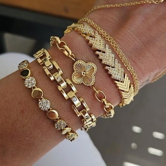 Özel Seri Kordon Model Taşlı 14K Bileklik
