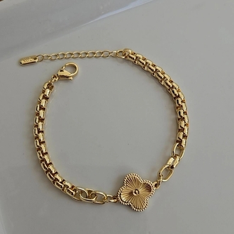Özel Seri Yonca Detay 14K Bileklik