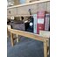 Teak ayaklı rattan tepsi