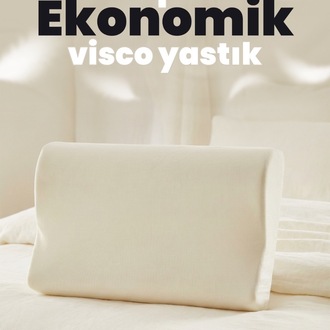 Ekonomik Ortopedik Visco Yastık 50x30 cm– Hafızalı Sünger Boyun Yastığı,Kompakt Boy