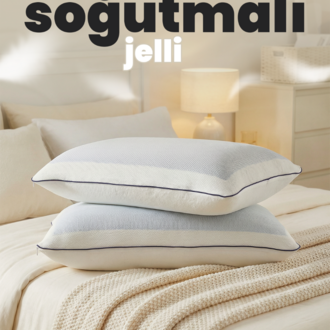  Terletmeyen Ortopedik Yastık Serinleten Visco Yastık Jelli Yastık 60x40cm 