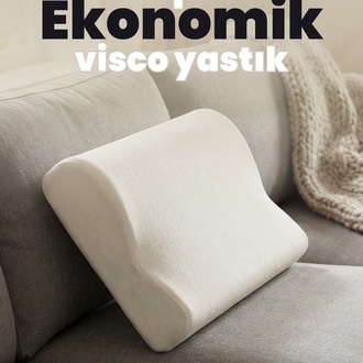 Ekonomik Ortopedik Visco Yastık 50x30 cm– Hafızalı Sünger Boyun Yastığı,Kompakt Boy