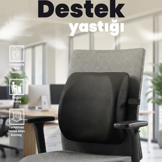 Ortopedik Terletmez Bel Destek Yastığı – Nefes Alan Ev, Ofis, Araç Yastığı 