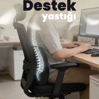 Ortopedik Terletmez Bel Destek Yastığı – Nefes Alan Ev, Ofis, Araç Yastığı 