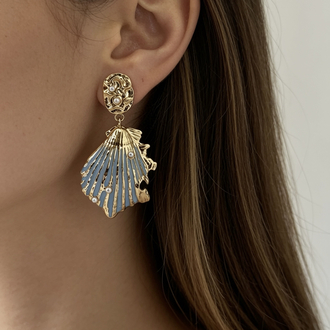 Shell Blue earring