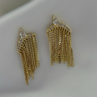 Aura rain earring (Gold)