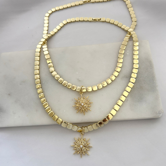 Goldy Stone Necklace 