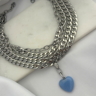 Blue Heart Choker