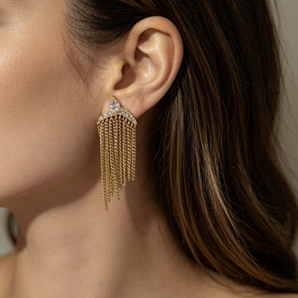 Aura rain earring (Gold)